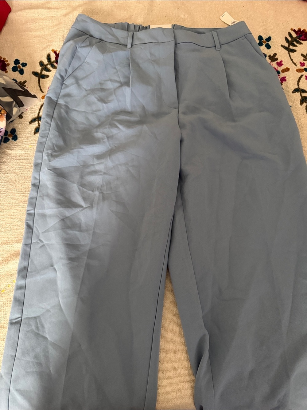 Old Navy Light Blue Women's Pleated Wide-Leg Dress Pants